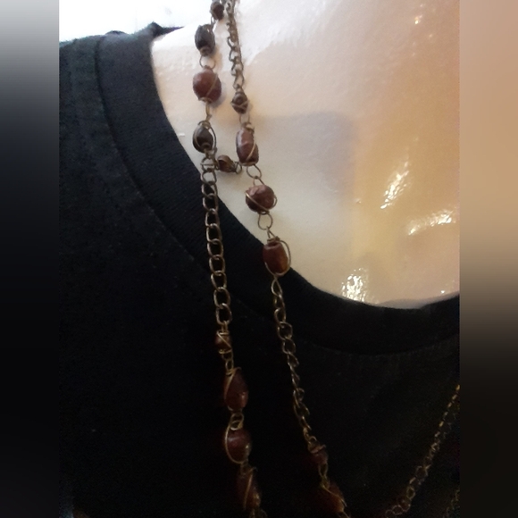 Vtg/Antique Hand-Made Wood Rosary Bead Extra Long Necklace - Picture 7 of 16
